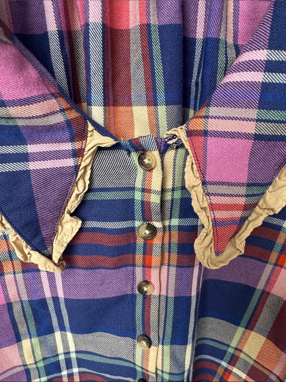 Free People Bexley Balloon Plaid Top - Picture 7 of 9